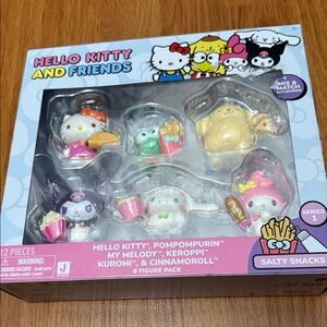 Hello Kitty & Friends: Salty Snacks - 6 Figure Pack (Series 1) New Sealed